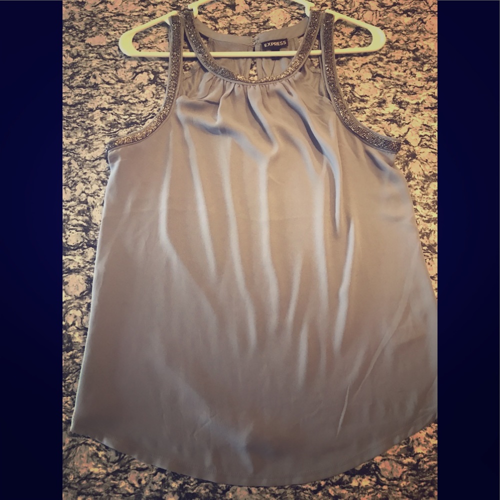 Express Gray with Beading Top